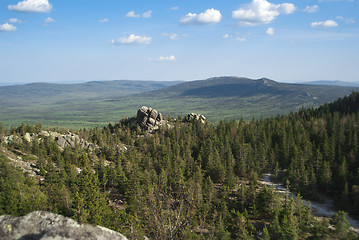 Image showing Mountain landscapes in national park Taganai