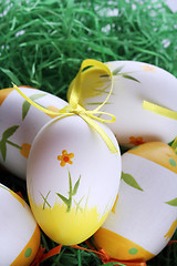 Image showing Painted easter eggs 