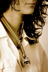 Image showing Portrait of a young doctor with stethoscope.