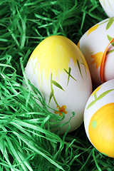 Image showing Painted easter eggs 