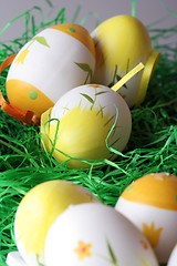 Image showing Painted easter eggs 