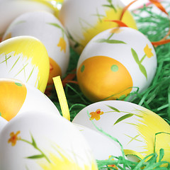 Image showing Painted easter eggs 