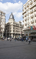 Image showing Building at the Gran Via.Madrid, Spain.