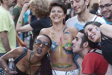 Image showing Participants at gay pride 2012 of Bologna