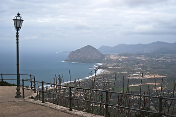 Image showing Aerial view of Erice. Trapani. Mount Cofano