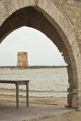 Image showing Detail of salines near trapani