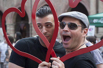 Image showing Participants at gay pride 2012 of Bologna