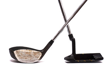 Image showing Golf clubs