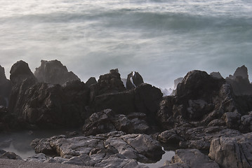 Image showing rocks on the beach in Cefalu