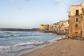 Image showing Beach of Cefalu.Sicily