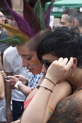 Image showing Participants at gay pride 2012 of Bologna