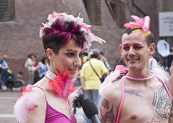 Image showing Participants at gay pride 2012 of Bologna