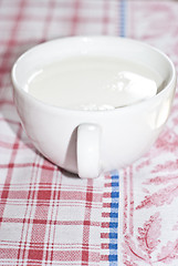 Image showing Cup of milk on the table