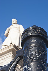 Image showing symbol of sicily in politeama's square