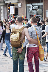 Image showing Participants at gay pride 2012 of Bologna