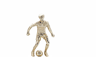 Image showing Golden statue of football player