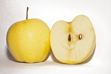 Image showing Ripe green apples isolated on white