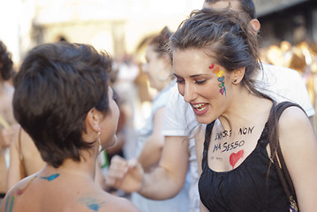 Image showing Participants at gay pride 2012 of Bologna