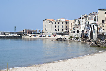 Image showing Beach of Cefalu.Sicily