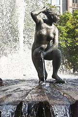 Image showing Fountain in Plaza d'Espana - Madrid