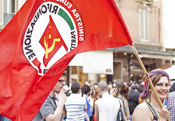 Image showing Participants at gay pride 2012 of Bologna