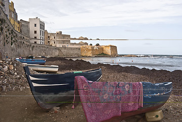 Image showing Boats in the marina of trapani