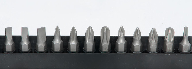 Image showing various size screwdriver pieces