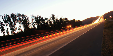 Image showing morning traffic on highway