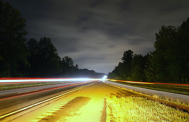 Image showing highway traffic at night