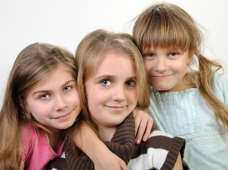 Image showing portrait of happy smiling girls