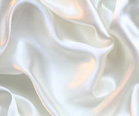 Image showing Smooth elegant white silk as background