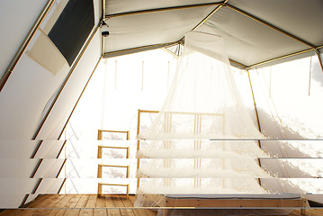 Image showing inside a large luxurious tent