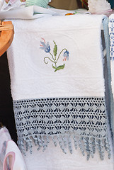 Image showing towel with crochet lace