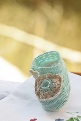 Image showing children's shoes embroidered