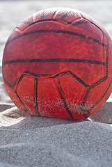 Image showing orange soccer ball