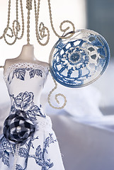 Image showing earrings handmade fashion on a mannequin