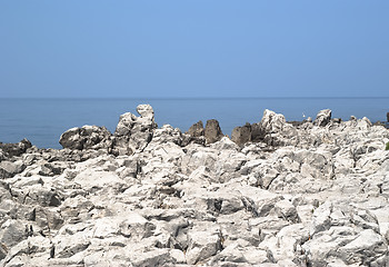 Image showing rock and sea. Cefalu