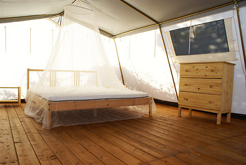 Image showing inside a large luxurious tent