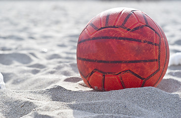 Image showing orange soccer ball