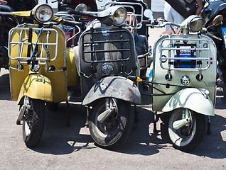 Image showing Vespa scooters