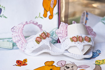 Image showing children's shoes embroidered