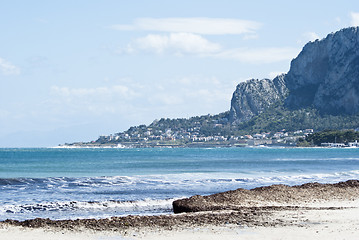Image showing Beach of Mondello, Palermo, Sicily