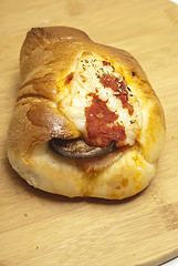 Image showing rotisserie mozzarella and eggplant