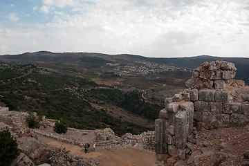 Image showing Nimrod castle and Israel landscape