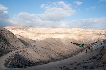 Image showing Hiking in judean desert