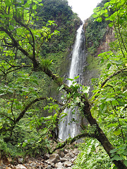 Image showing caribbean waterfall