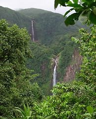 Image showing caribbean waterfall