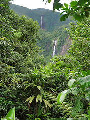 Image showing caribbean waterfall