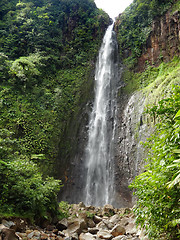 Image showing caribbean waterfall