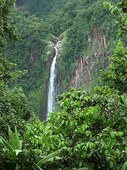 Image showing caribbean waterfall
